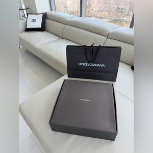 Dolce & Gabbana Black Paper Gift Bag with Matching Black Box
